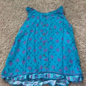 Green and purple tank top